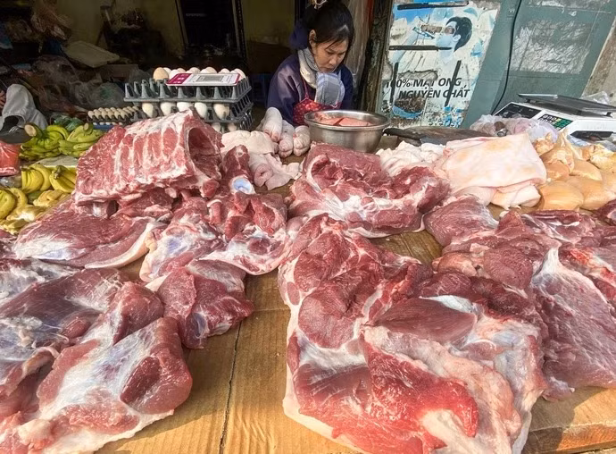 Giá thịt heo có xu hướng tăng dịp gần Tết - Ảnh: C. TUỆ