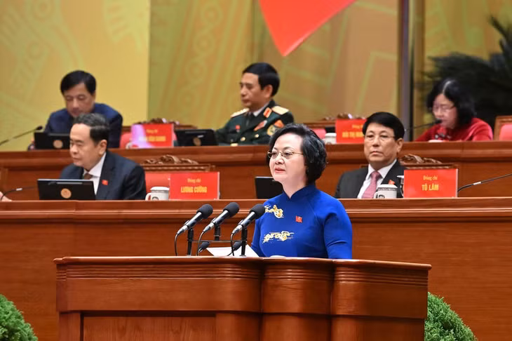 Phó Thủ tướng Chính phủ Phạm Thị Thanh Trà tham luận về vấn đề: Xây dựng Chính phủ "Kiến tạo phát triển, liêm chính, hành động quyết liệt, phục vụ nhân dân".