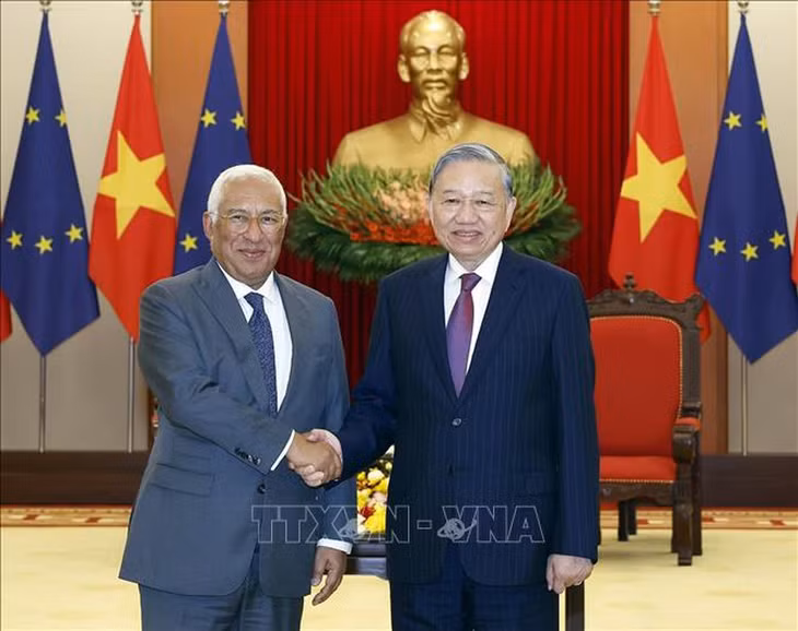 Tổng Bí thư Tô Lâm tiếp Chủ tịch Hội đồng châu Âu - Ảnh: TTXVN