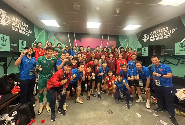 U23 Việt Nam khép lại vòng chung kết U23 châu Á 2026 với tấm huy chương đồng. Ảnh: VFF