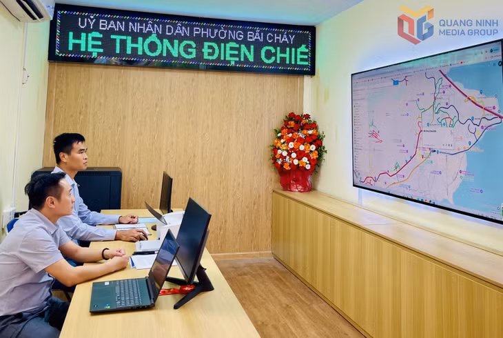 Trung tâm Quản lý theo dõi, vận hành và điều khiển hệ thống chiếu sáng công cộng phường Bãi Cháy.
