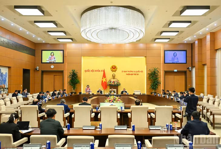 Quang cảnh phiên họp. (Ảnh: DUY LINH)