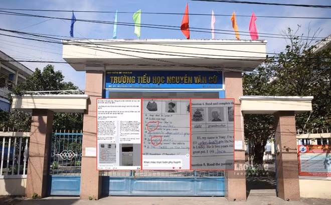 Phòng Văn hóa - Xã hội phường Quy Nhơn Nam (Gia Lai) xác định giáo viên Tiếng Anh Trường Tiểu học Nguyễn Văn Cừ đã sửa bài thi, hạ điểm của nhiều học sinh. Ảnh: Hoài Phương
