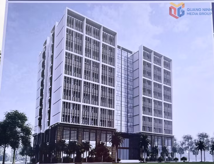 Phối cảnh tổng thể Dự án đầu tư xây dựng nhà ở tập thể cán bộ, công nhân viên Công ty Than Khe Chàm.