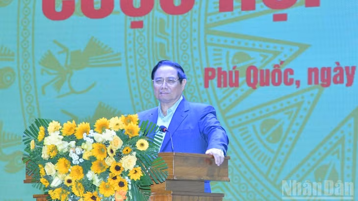 Thủ tướng Chính phủ Phạm Minh Chính phát biểu ý kiến chỉ đạo Cuộc họp lần thứ hai của Ủy ban Quốc gia APEC 2027. (Ảnh: Thanh Giang)