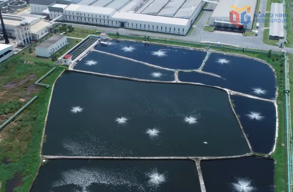 Khu xử lý nước thải công nghiệp của KCN Hải Hà.