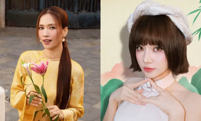 Nếu Ái Phương mang đến một bản nhạc Tết dịu dàng, giàu suy ngẫm về hành trình trưởng thành thì Ngô Lan Hương lại kể câu chuyện bền bỉ trong tình yêu và con đường làm nghề qua giai điệu trong trẻo - Ảnh: FBNV