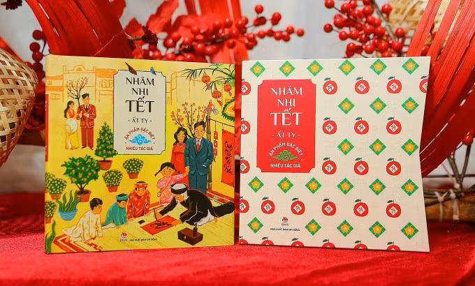 Bìa "Nhâm nhi Tết Ất Tỵ". Ảnh: NXB Kim Đồng