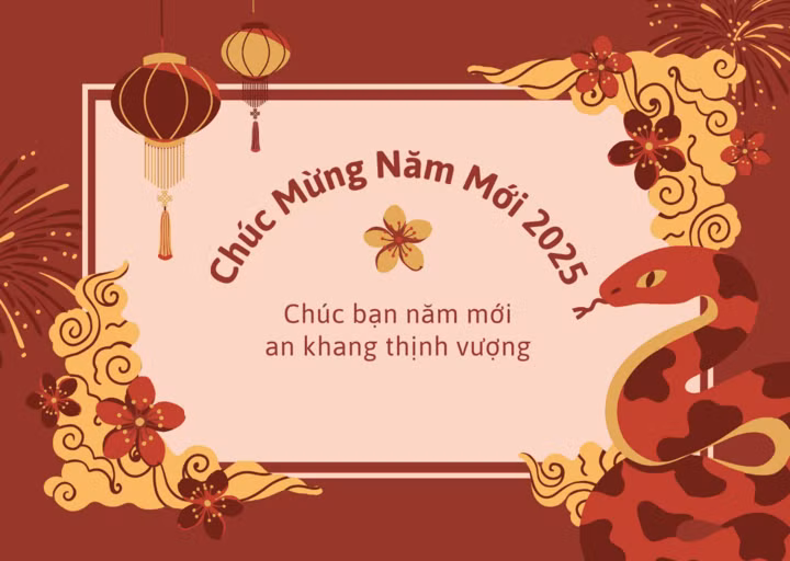 Lời chúc Tết Ất Tỵ 2025 dành cho bạn bè, đồng nghiệp. (Ảnh: Nhật Thùy)