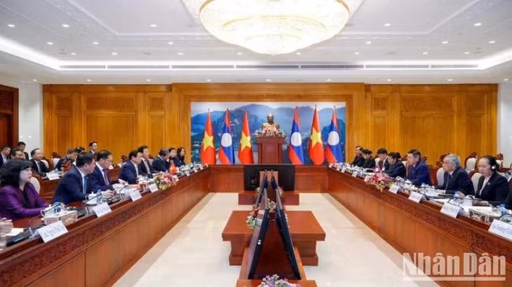 Quang cảnh buổi hội kiến. (Ảnh: THANH GIANG)