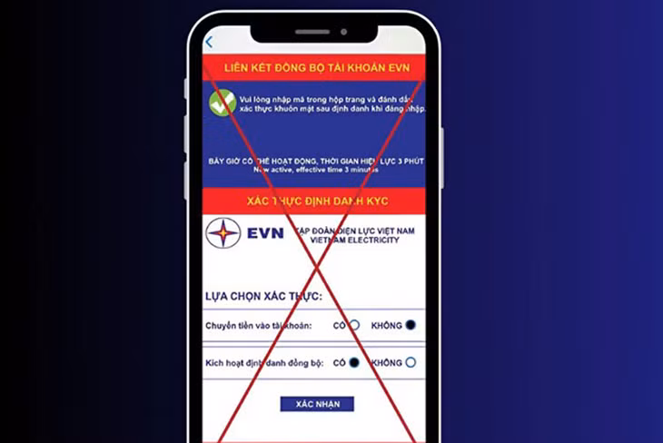 Ứng dụng giả mạo app của EVN để lừa đảo, chiếm đoạt tài sản của người dùng điện. Ảnh: NCSC