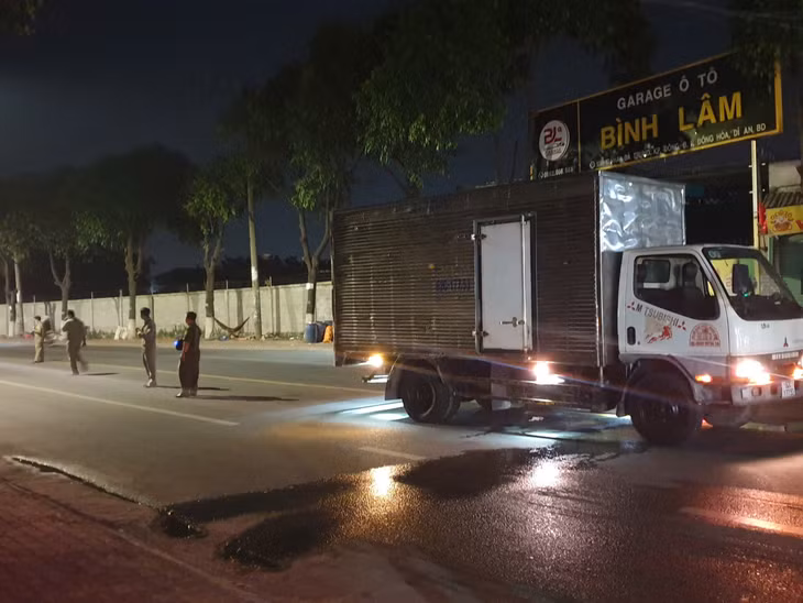 Hiện trường nơi xảy ra vụ tai nạn.
