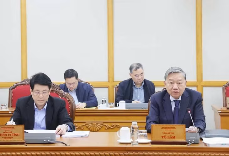 Tổng Bí thư Tô Lâm, Trưởng Ban Chỉ đạo chủ trì Phiên họp. (Ảnh: Thống Nhất/TTXVN)