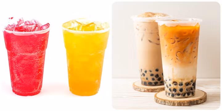 Nước ngọt có ga và trà sữa là hai thức uống không tốt cho sức khoẻ