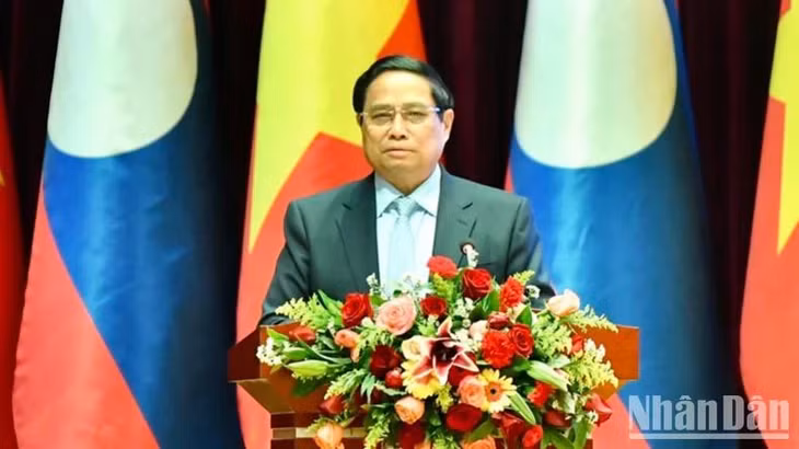 Thủ tướng Phạm Minh Chính phát biểu ý kiến tại Hội nghị. (Ảnh: THANH GIANG)