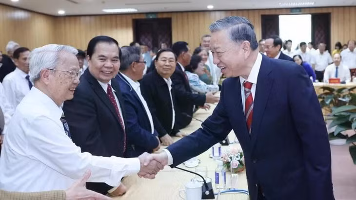Tổng Bí thư Tô Lâm và các đại biểu. (Ảnh: TTXVN)