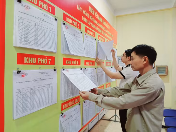Đến ngày 27/1, phường Quảng Yên, TX Quảng Yên đã hoàn thành niêm yết danh sách cử tri lấy ý kiến về việc thành lập phường Hiệp Hòa, Tiền An và thành lập thành phố Quảng Yên.