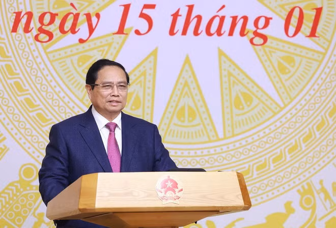 Thủ tướng Phạm Minh Chính chủ trì phiên họp. (Ảnh: Dương Giang/TTXVN)