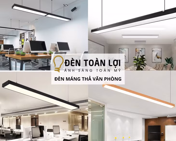 Mẫu đèn máng thả văn phòng siêu đẹp