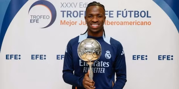 Vinicius Junior tiếp tục được ghi nhận bằng một giải thưởng cá nhân.