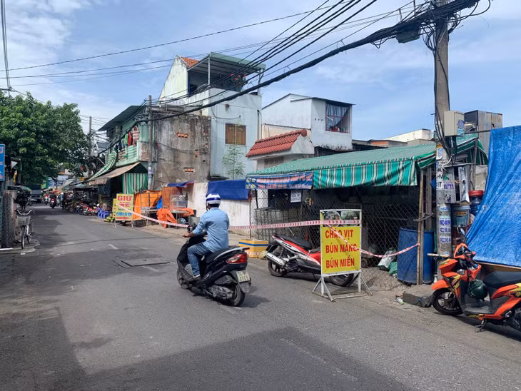 Hiện trường nơi xảy ra vụ án mạng.