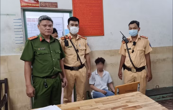 Đối tượng H tại cơ quan điều tra.