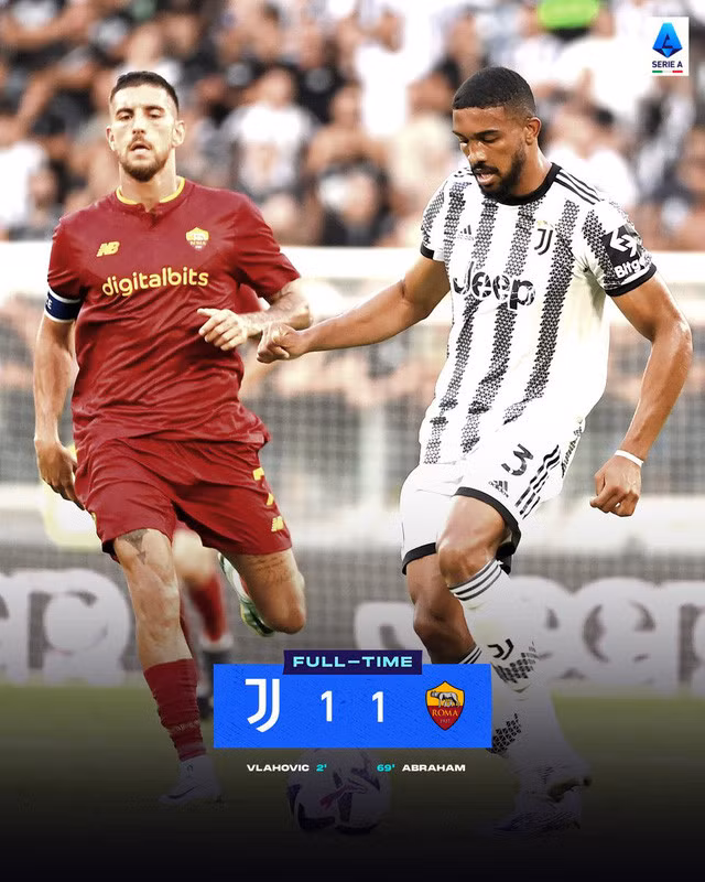 Vòng 3 VĐQG Italia Serie A: Juve chia điểm Roma, AC Milan thắng dễ - Ảnh 1.