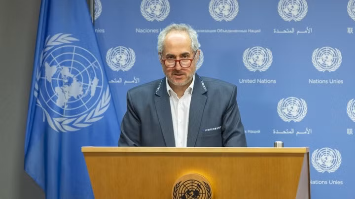 Ông Stephane Dujarric, người phát ngôn của Tổng thư ký Liên hợp quốc. (Ảnh: Global Look Press)
