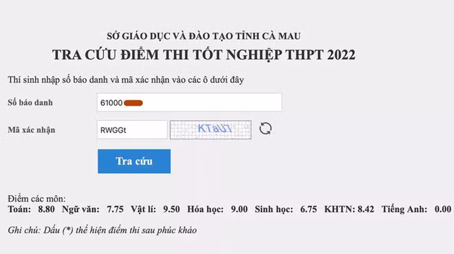 Mặc dù đạt điểm số cao, em T. vẫn trượt tốt nghiệp vì môn Tiếng Anh bị điểm 0. Ảnh: Sức khỏe và Đời sống.