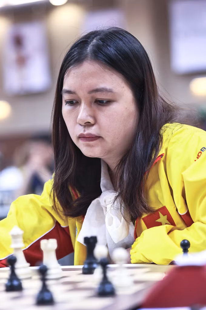 Chiến thắng của Mai Hưng giúp nữ Việt Nam lần đầu hạ Hungary ở Olympiad cờ vua. Ảnh: FIDE