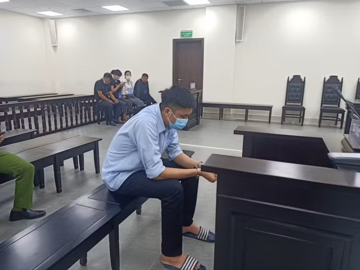 Bị cáo Quyền tại phiên toà.