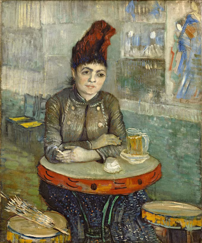 Bức vẽ chân dung Agostina Segatori, hiện được trưng bày tại Bảo tàng Van Gogh ở Hà Lan. Ảnh: Van Gogh Museum
