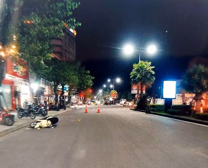 Hiện trường vụ tai nạn.