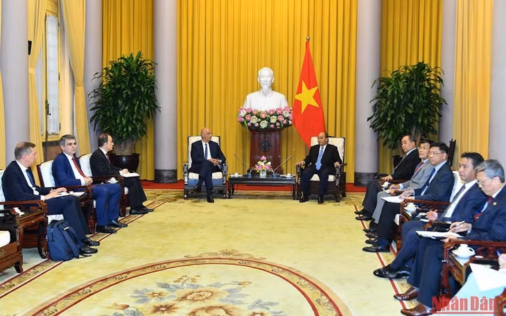 Quang cảnh buổi tiếp.