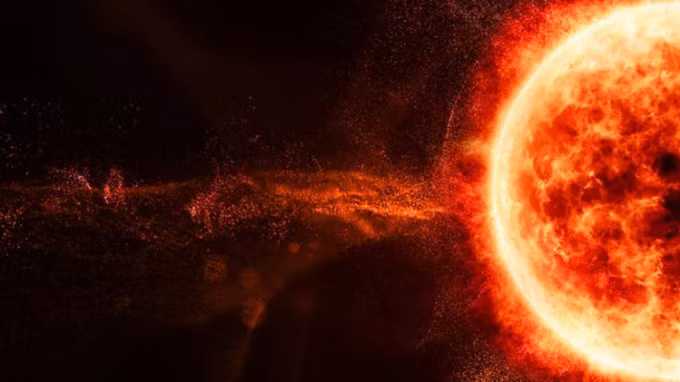 Mô phỏng bão mặt trời. Ảnh: Live Science