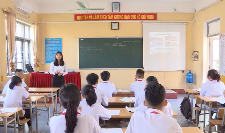 Tiết học tiếng Anh của học sinh Trường THCS thị trấn Tiên Yên năm học 2021-2022.
