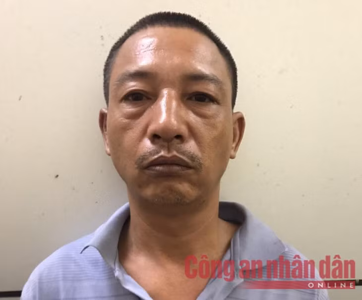 Đối tượng Nguyễn Anh Tuấn tại cơ quan Công an.