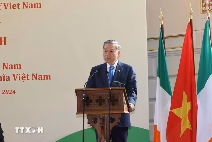 Tổng Bí thư, Chủ tịch nước Tô Lâm phát biểu. (Ảnh: Trí Dũng/TTXVN)