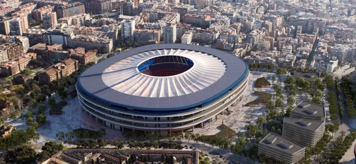 Hình ảnh dự kiến khi hoàn tất xây dựng SVĐ Camp Nou.