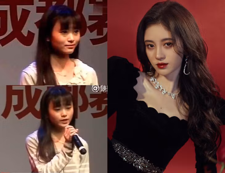 Cúc Tịnh Y từng có nhan sắc vô cùng bình thường trước khi debut. Ảnh: Weibo