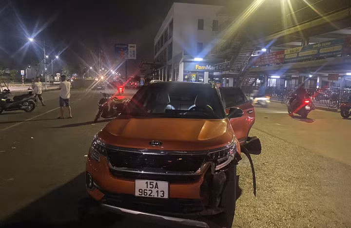 Chiếc xe của nạn nhân trong vụ án. (Ảnh Công an cung cấp)