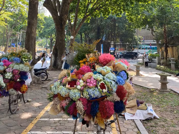 Anh Quân Bùi, một thợ chụp ảnh nhiều năm tại phố Phan Đình Phùng, cho biết du khách đến check-in không nhiều như mọi năm. Một phần do ảnh hưởng của bão Yagi, khách ở các tỉnh khác chưa biết tình hình thực tế nên còn e dè đến khám phá. Ảnh: Ngọc Lương