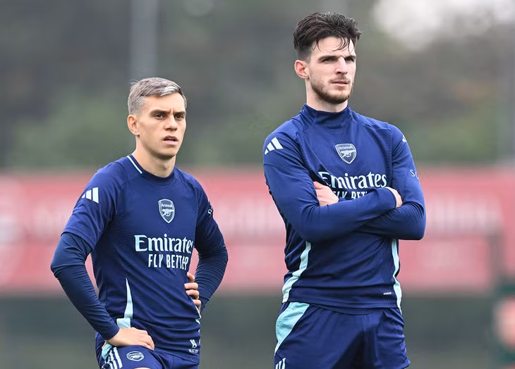 Các cầu thủ Arsenal trước trận đánh lớn - Ảnh: AFC