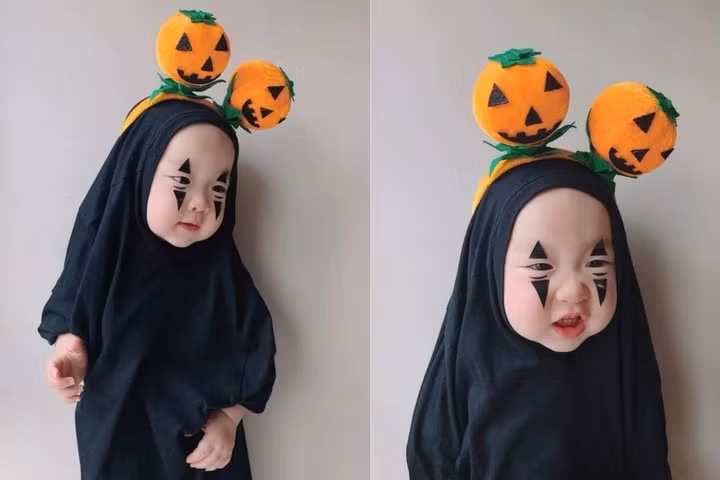 Màn hóa trang Halloween đáng yêu này thường phù hợp với các bé. (Ảnh: Btaskee)