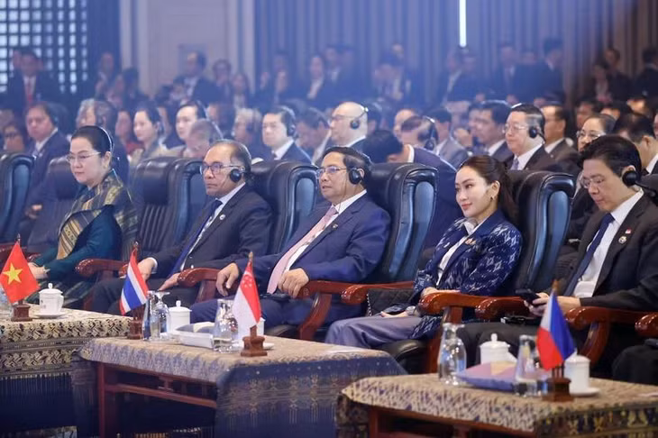 Thủ tướng Phạm Minh Chính và các nhà Lãnh đạo tham dự phiên khai mạc Hội nghị Cấp cao ASEAN lần thứ 44, 45 và các Hội nghị Cấp cao liên quan. (Ảnh: Nhật Bắc/VGP)