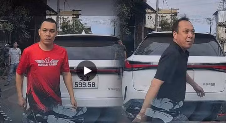 Trần Khắc Duyệt (áo đỏ) và Trần Khắc Kiên bị khởi tố về tội "Gây rối trật tự công cộng".