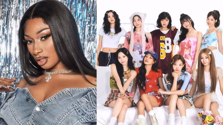 Twice hợp tác với rapper Megan Thee Stallion trong phiên bản remix của ca khúc đình đám Mamushi - Ảnh: Music Times