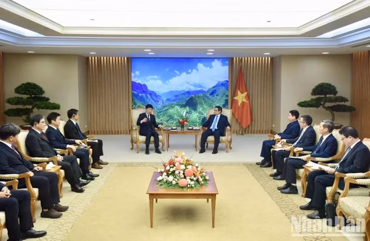 Quang cảnh buổi tiếp. (Ảnh: Trần Hải)