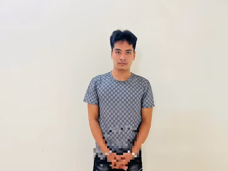 Nguyễn Văn Thiệu tại cơ quan công an - Ảnh: Công an tỉnh Vĩnh Phúc