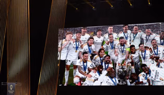 Real Madrid chỉ xuất hiện trong những thước phim của lễ trao giải.